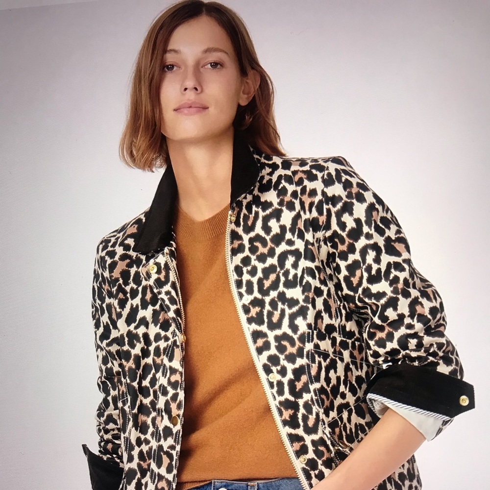 J. Crew Barn Jacket in Leopard